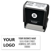 Aangepaste Logo naam retouradres stempel (In situ)