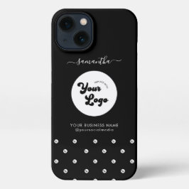 Aangepaste Logo Naam Tekst Modern Bedrijf iPhone 13 Hoesje