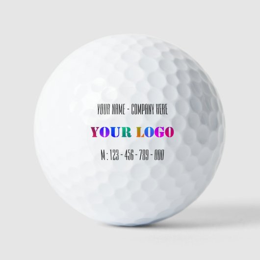 Aangepaste Logo Naam Telefoon Aangepaste promotie Golfballen (Voorkant)