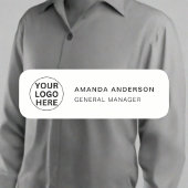 Aangepaste Logo - Naam - Titel Hier l Zwart & Wit Naamplaatje