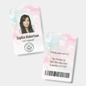 Aangepaste Logo Naam van de Fotobalk werknemer Badge (Front & Back)