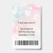 Aangepaste Logo Naam van de Fotobalk werknemer Badge (Back)