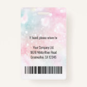 Aangepaste Logo Naam van de Fotobalk werknemer Badge (Achterkant)