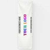 Aangepaste Logo Naam Website Promotiebanner Spandoek (Verticaal)