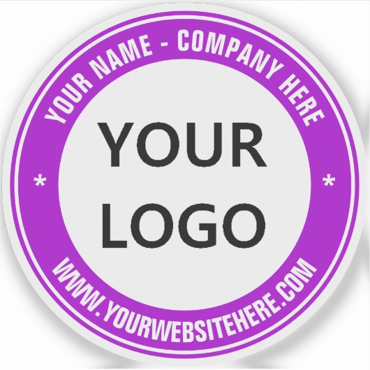 Aangepaste Logo Naam Website Promotiesticker Sticker (Voorkant)