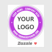 Aangepaste Logo Naam Website Promotiesticker Sticker (Vel)
