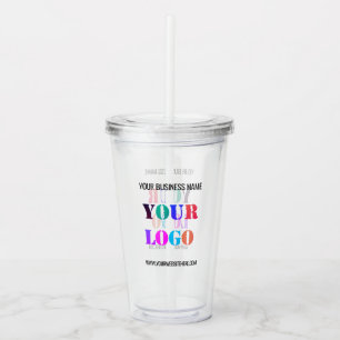 Aangepaste Logo naam Website speciale acties Acryl Drinkbeker