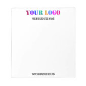 Aangepaste Logo naam Website speciale acties Notitieblok (Voorkant)