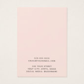 Aangepaste logo nep roze glinsterende oorbeldispla visitekaartje (Achterkant)