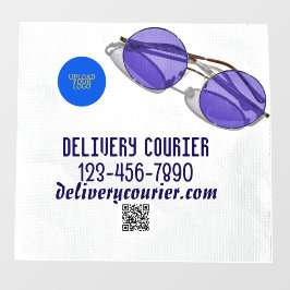 Aangepaste Logo-notitie op een servet Raamsticker