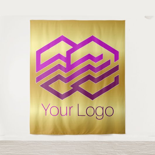 Aangepaste Logo of Afbeelding Wandkleed (Voorkant)