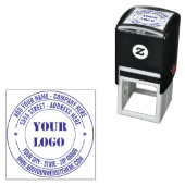 Aangepaste Logo of foto adres ronde stempel Sjablo (In situ)