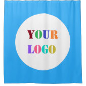 Aangepaste Logo of Foto Douchegordijn Kies Kleuren (Voorkant)