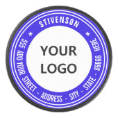 Aangepaste Logo of Foto en Tekst Hockey Puck Sjabl (Voorkant)