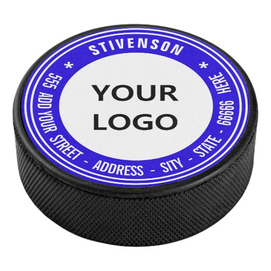 Aangepaste Logo of Foto en Tekst Hockey Puck Sjabl (3/4)