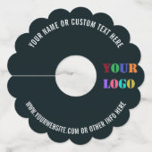 Aangepaste Logo of Foto en Tekst Wijnglas Label (Achterkant)