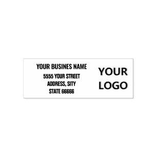 Aangepaste Logo of foto retour adres stempel Sjabl