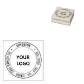 Aangepaste Logo of fotoadres ronde rubberen stempe Rubberstempel (Gestempeld)