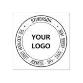 Aangepaste Logo of fotoadres ronde rubberen stempe Rubberstempel (Afrduk)