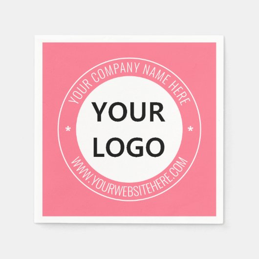 Aangepaste Logo of foto's en tekst servetten Uw kl (Voorkant)