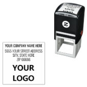 Aangepaste Logo of Naam Foto Adres Stempel Sjabloo (In situ)