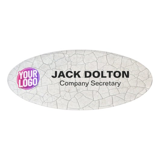 Aangepaste Logo of Photo Employee Functietitel en Naambadge (Voorkant)