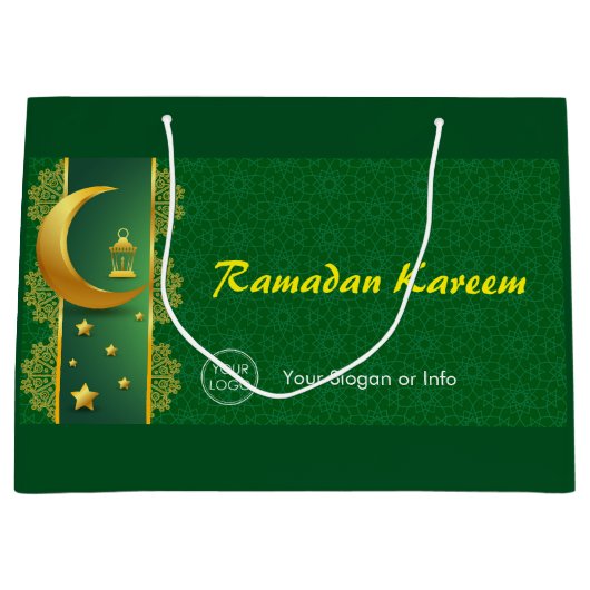 Aangepaste Logo of tekstramadan | EID Groot Cadeauzakje (Voorkant)