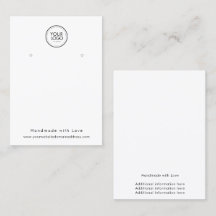 Aangepaste logo oorbellen display visitekaartje