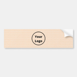 Aangepaste logo op kleine witte stippen op blush bumpersticker