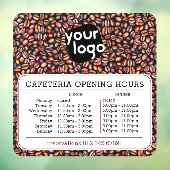 Aangepaste logo opening lunch diner uren cafetaria raamsticker (Vel 3)