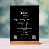 Aangepaste Logo Openingstijden aanrecht Acryl Bord (Neutraal)