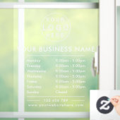 Aangepaste Logo Openingstijden Contacten Bedrijf Raamsticker (Huis)
