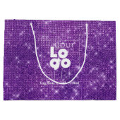 Aangepaste Logo Paarse spaarpels voor XL-papier Groot Cadeauzakje (Achterkant)