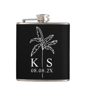 Aangepaste Logo-palmboom-Canvas tas voor monogram- Heupfles