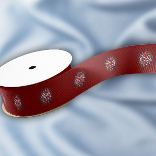 Aangepaste Logo Patroon Rood Promotie 1.5" Grosgrain Lint