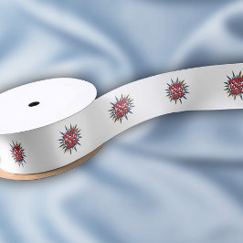 Aangepaste Logo Patroon Wit Promotie 1.5" Lint