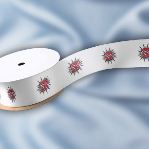 Aangepaste Logo Patroon Wit Promotie 1.5" Lint