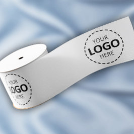 Aangepaste Logo Patroon Wit Promotie 3" Grosgrain Lint