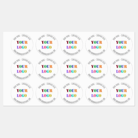 Aangepaste Logo Photo Website Naam Info Labels (Vel)