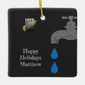 Aangepaste Logo-plug handwerktuigbouwmachines Keramisch Ornament (Voorkant)