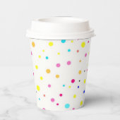 Aangepaste Logo Polka Dot Paper Cup 8oz Papieren Bekers (Achterkant)