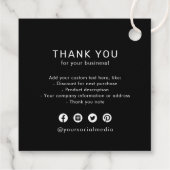 Aangepaste Logo-producthang labels (Achterkant)