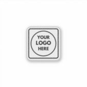 Aangepaste Logo | Professionele branded waterfles Sticker (Voorkant)