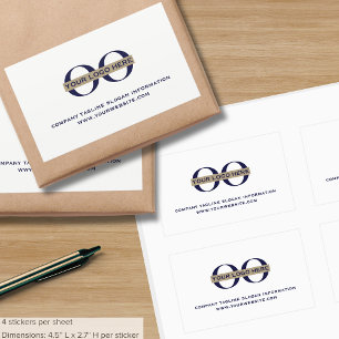 Aangepaste Logo Promotionele bedrijfslabels Rechthoekige Sticker