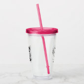 Aangepaste Logo qr-code Acryl Drinkbeker (Links)