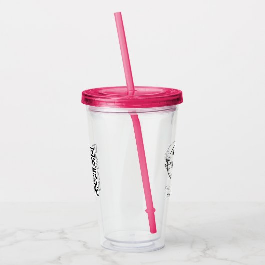 Aangepaste Logo qr-code Acryl Drinkbeker (Links)