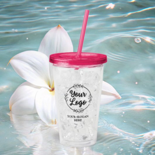 Aangepaste Logo qr-code Acryl Drinkbeker