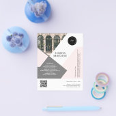 Aangepaste Logo QR Code Foto Eenvoudig Professione Flyer (Enkel)