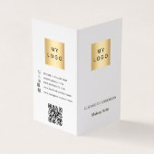 Aangepaste logo Qr-code foto social media merkkleu Visitekaartjes (Buitenkant)