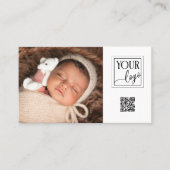 Aangepaste Logo QR Code fotograaf Visitekaartje (Voorkant)